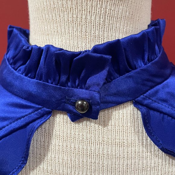 Alice & Trixie Ruffle Sleeve and Collar Blouse in Cobalt Blue Size M (NWT) - Picture 5 of 7